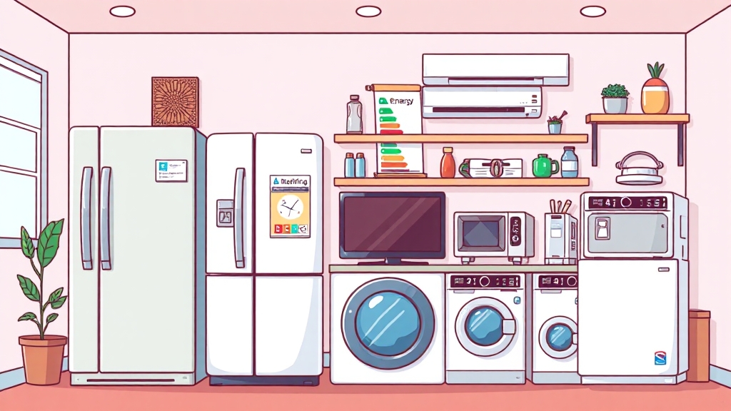 환급 대상 가전제품 (cartoon 스타일)