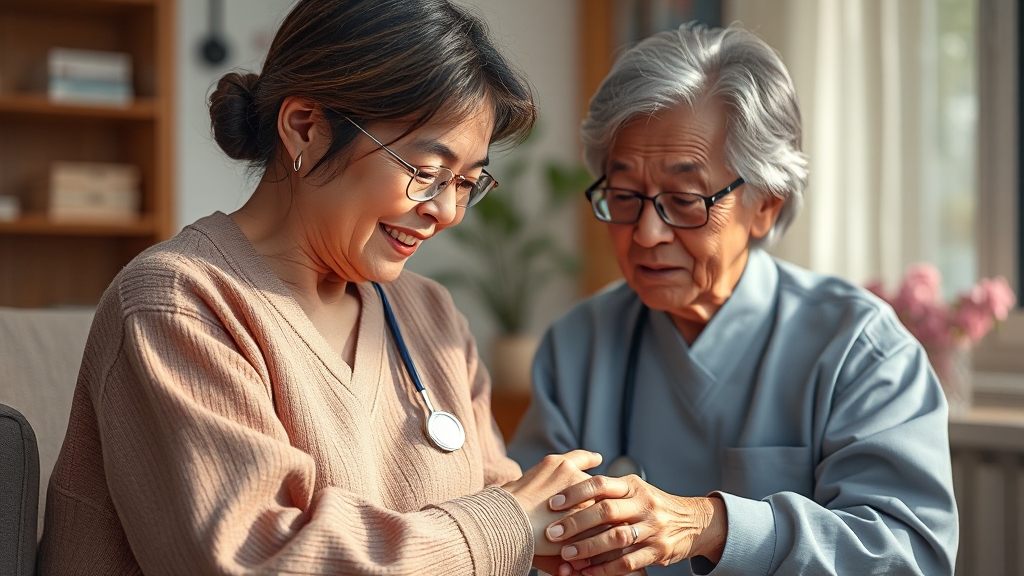 DB손보 간병인보험 특징 (realistic 스타일)