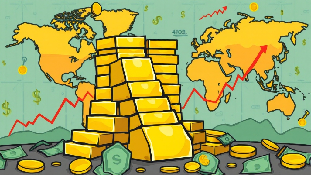 금 시세 변동 핵심 요인 (cartoon 스타일)