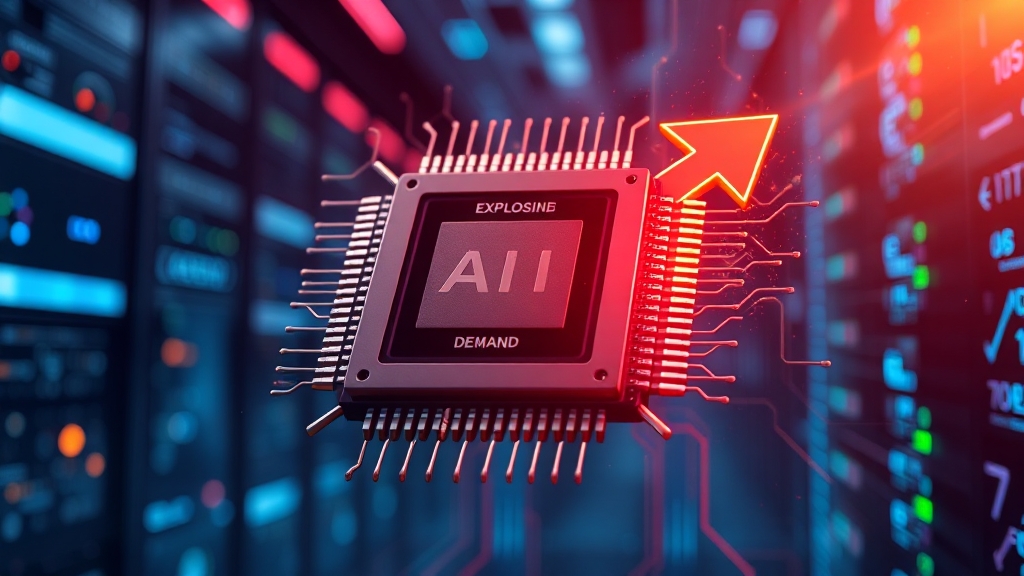 AI 반도체 수요 폭증 원인 (realistic 스타일)