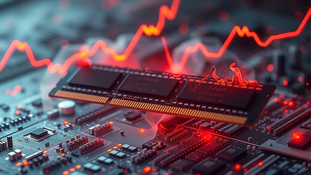 DRAM 가격 급등 현황 및 전망 (realistic 스타일)