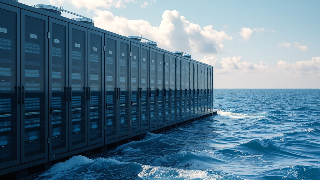 친환경 냉각: 지속 가능한 데이터센터의 기준 (realistic 스타일)