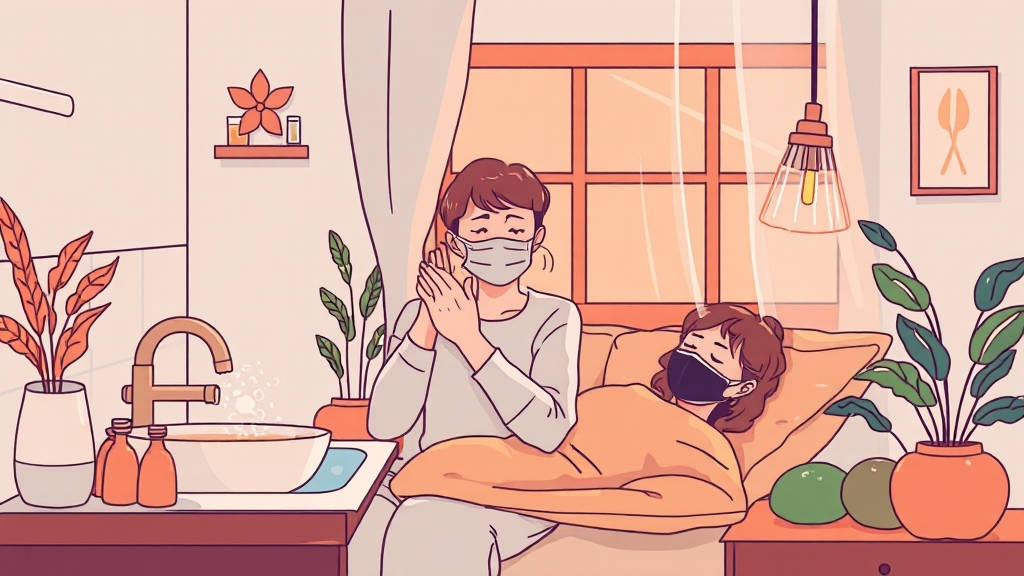 생활 속 예방 습관 (illustration 스타일)