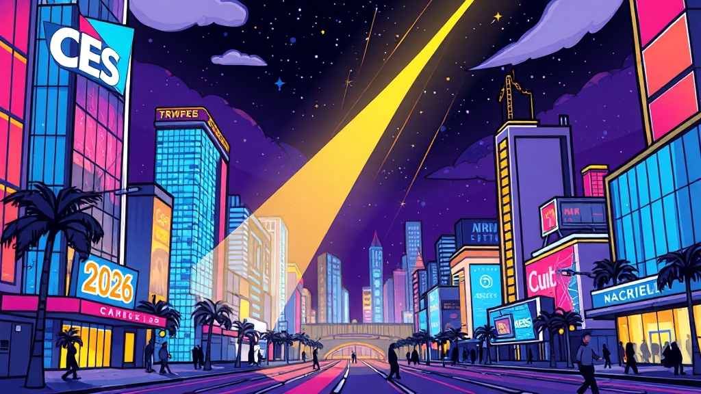 CES 혁신상이 주는 의미 및 미래 전망 (cartoon 스타일)