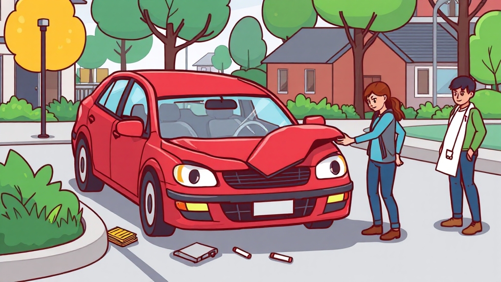 사고 발생 시, 어떻게 해야 할까요? (cartoon 스타일)