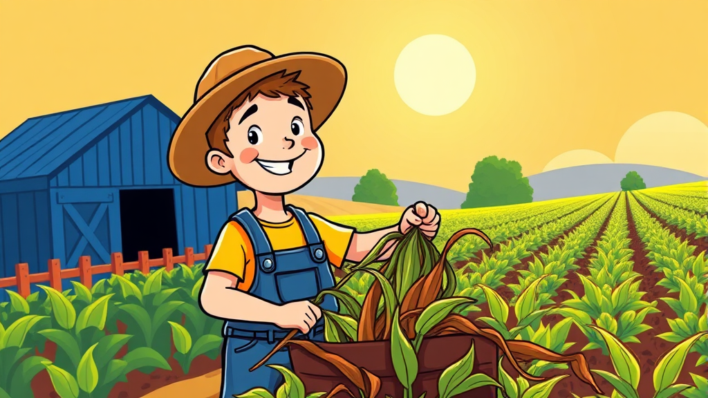 청년 귀농인 특별 지원 (cartoon 스타일)