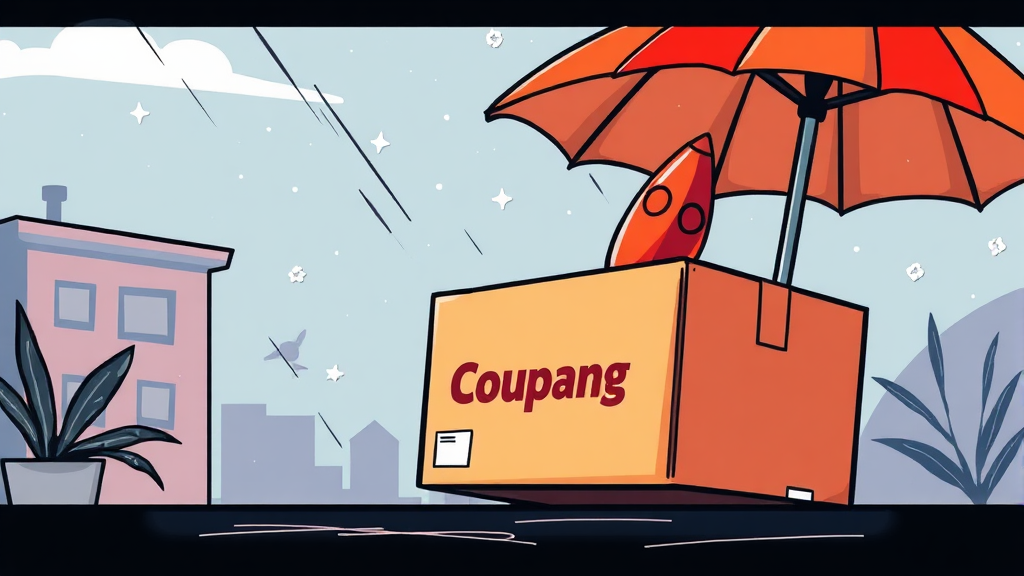 쿠팡의 대응 및 향후 전망 (illustration 스타일)