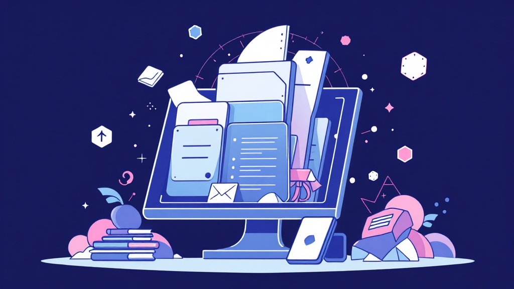 혁신적인 AI 기능 및 생산성 극대화 (illustration 스타일)