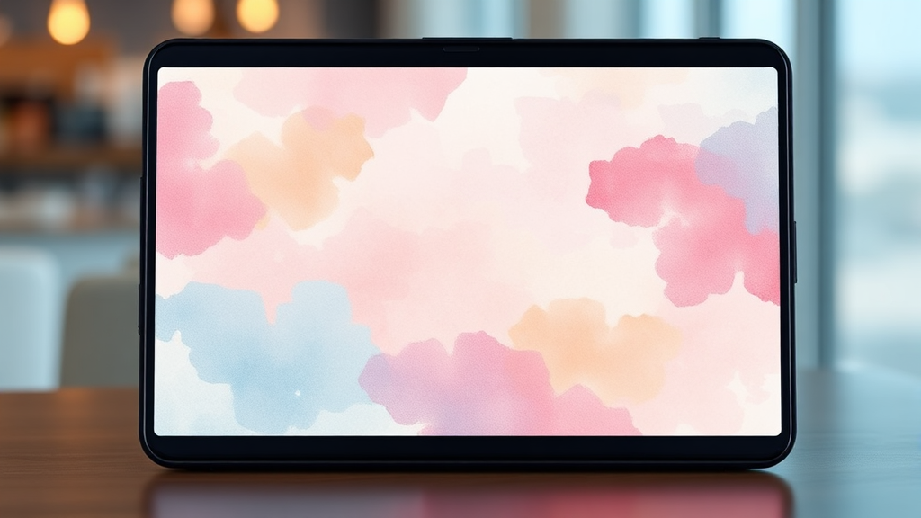 삼성 DeX 및 효율적인 멀티태스킹 활용 (watercolor 스타일)