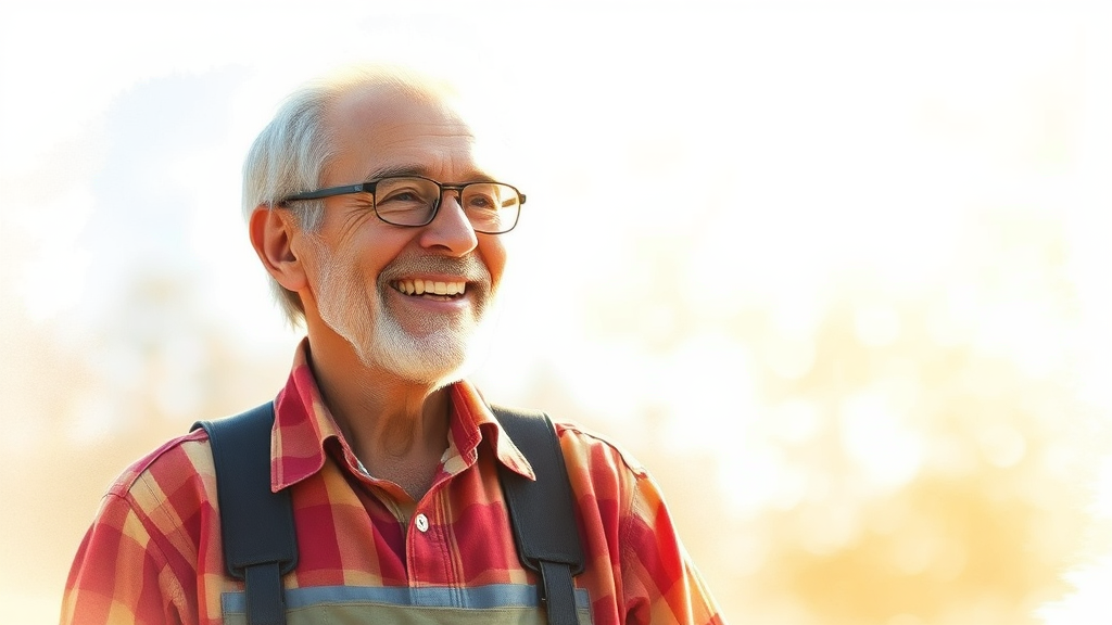 시니어 일자리 자격 조건 (watercolor 스타일)