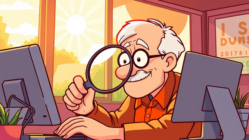 시니어 일자리 신청 방법 (cartoon 스타일)