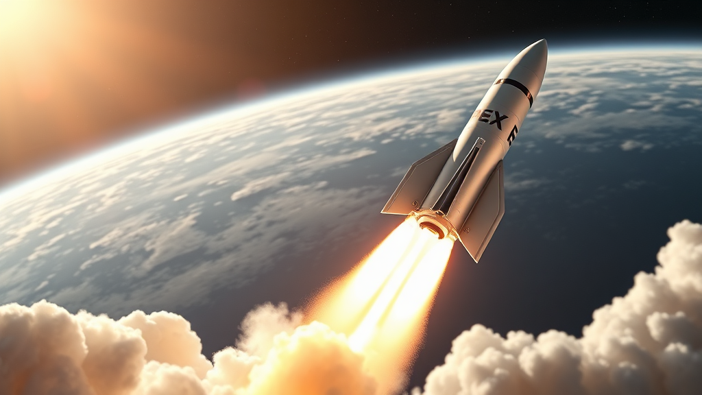 주목해야 할 스페이스X 관련주 (realistic 스타일)