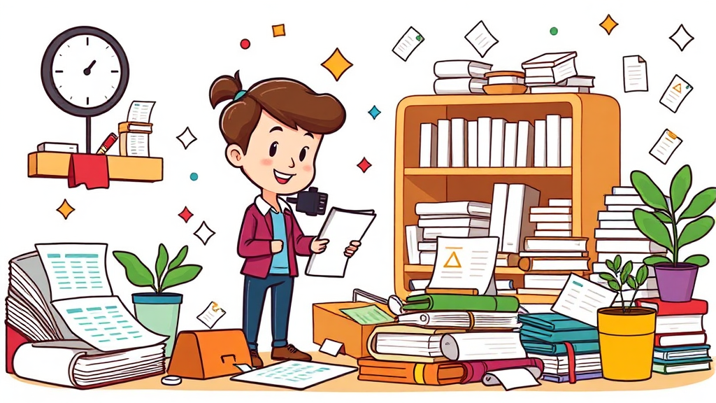 퇴사자 연말정산 및 환급 (cartoon 스타일)