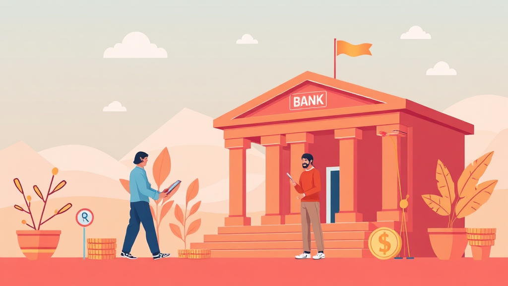 정부지원 대출 신청 방법 (illustration 스타일)