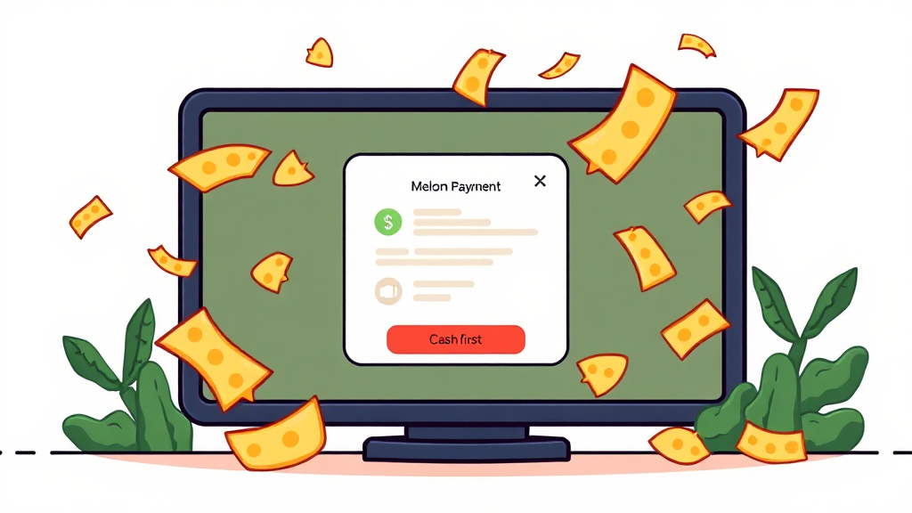 멜론 캐시 자동결제 & 관리 (cartoon 스타일)