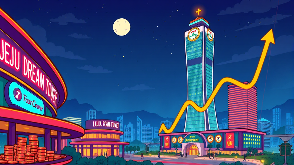 제주 드림타워 복합리조트 실적 분석 (cartoon 스타일)
