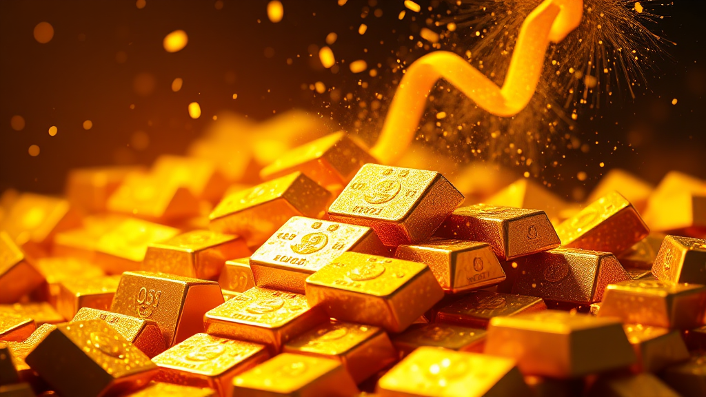 금값 상승 원인 분석 (realistic 스타일)