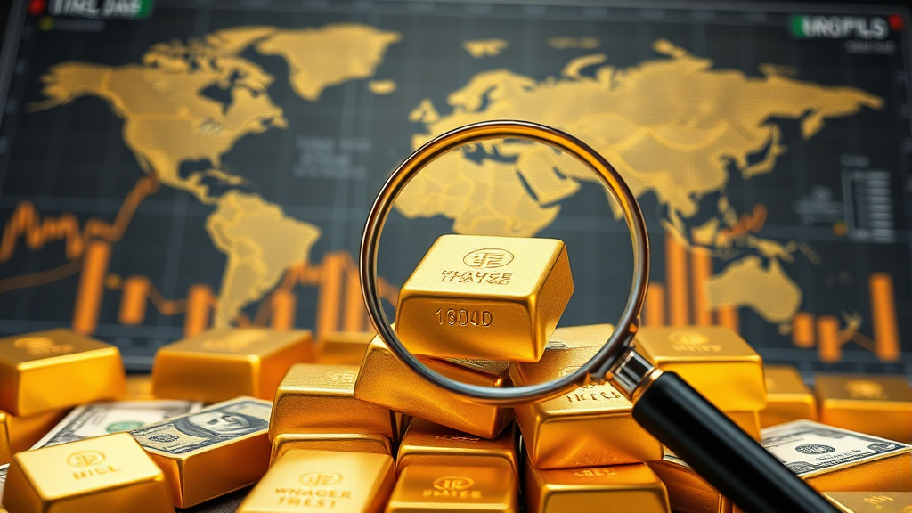 금 가격 움직이는 변수 (realistic 스타일)