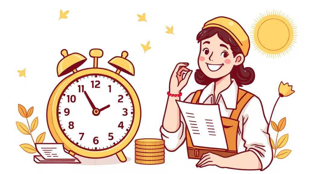 2026년 주휴수당 계산법 (illustration 스타일)