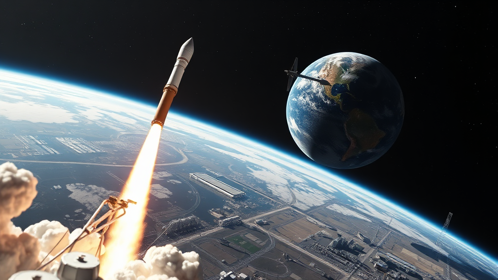 스페이스X 사업 구조 분석 (realistic 스타일)