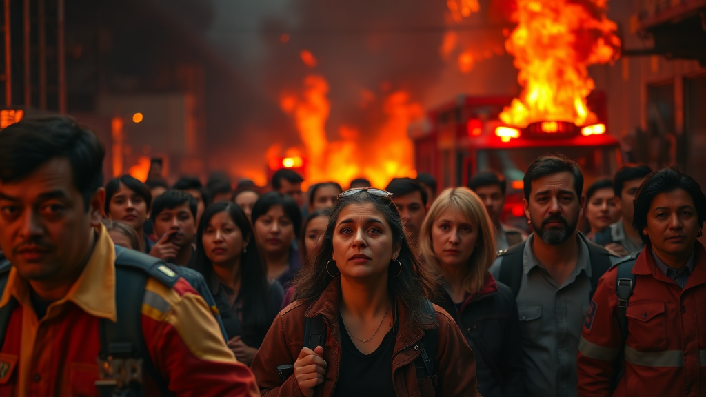 화재 발생 개요 (realistic 스타일)