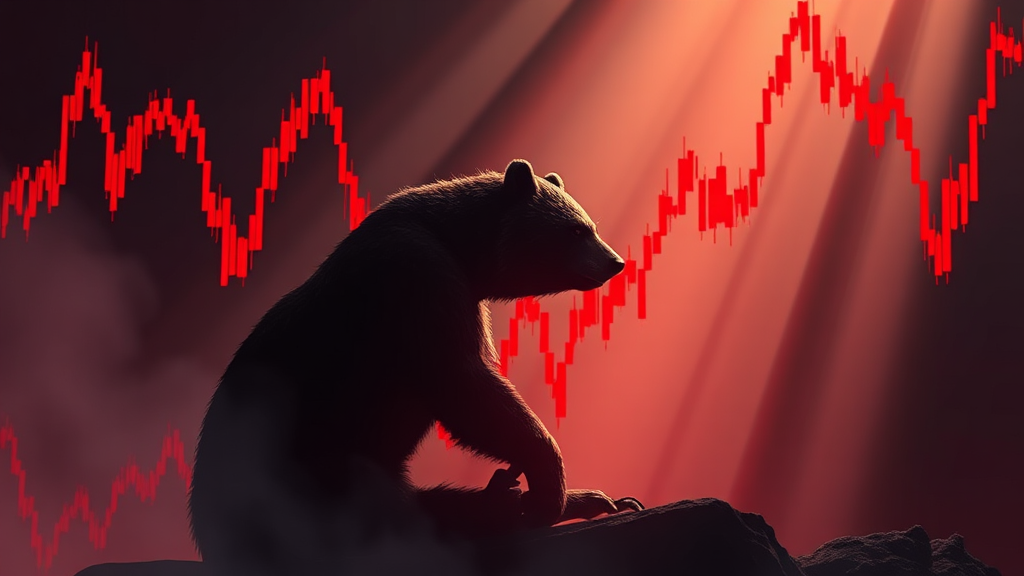 최근 비트코인 시세 하락 원인 (realistic 스타일)