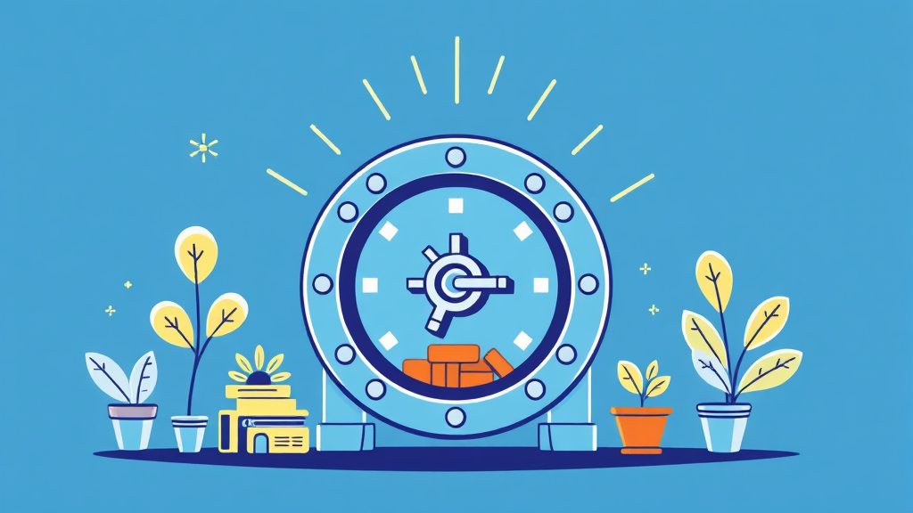 사외적립 의무화: 퇴직금 지킴이 (illustration 스타일)