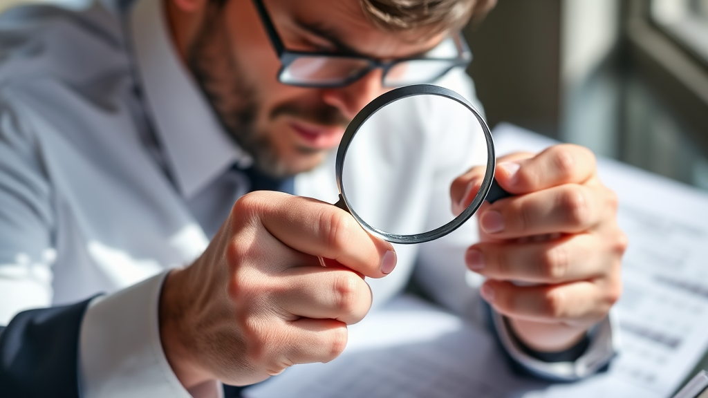 세무사 대행, 꼼꼼히 확인! (realistic 스타일)