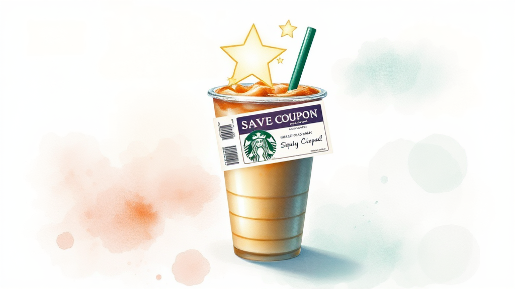 스마트 소비 전략: 별 모으기와 함께하는 알뜰 구매 (watercolor 스타일)