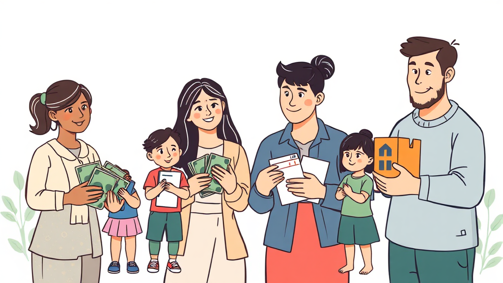 긴급생계비 지원금은 얼마나 받을 수 있나요? (illustration 스타일)