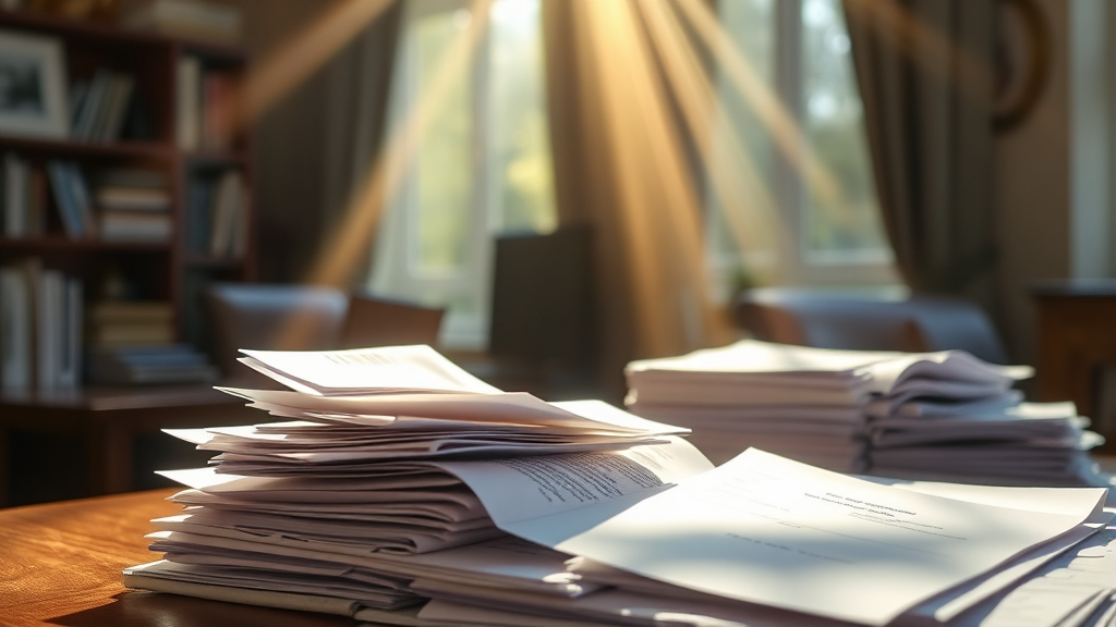 연금 상속 시 필요한 서류와 신청 방법 (realistic 스타일)