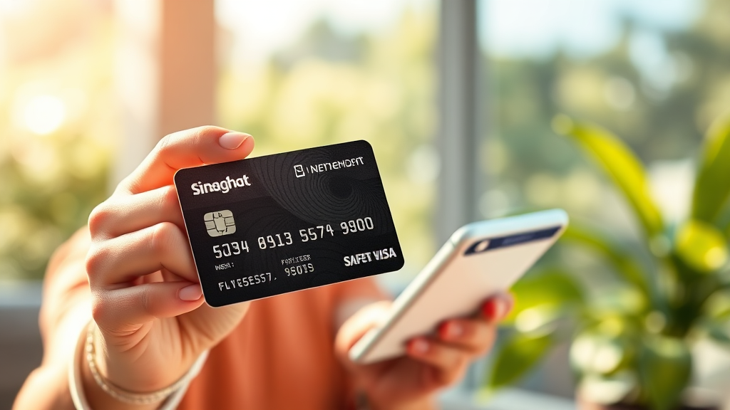 생계비계좌와 함께하는 똑똑한 체크카드 활용법 (realistic 스타일)