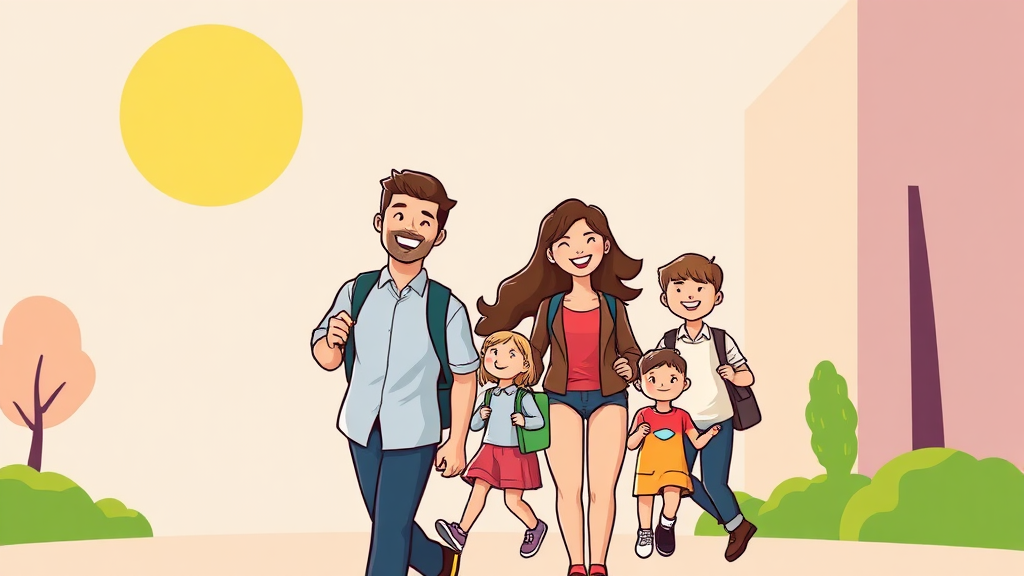 워라밸 실현을 위한 육아기 10시 출근제 효과 (cartoon 스타일)