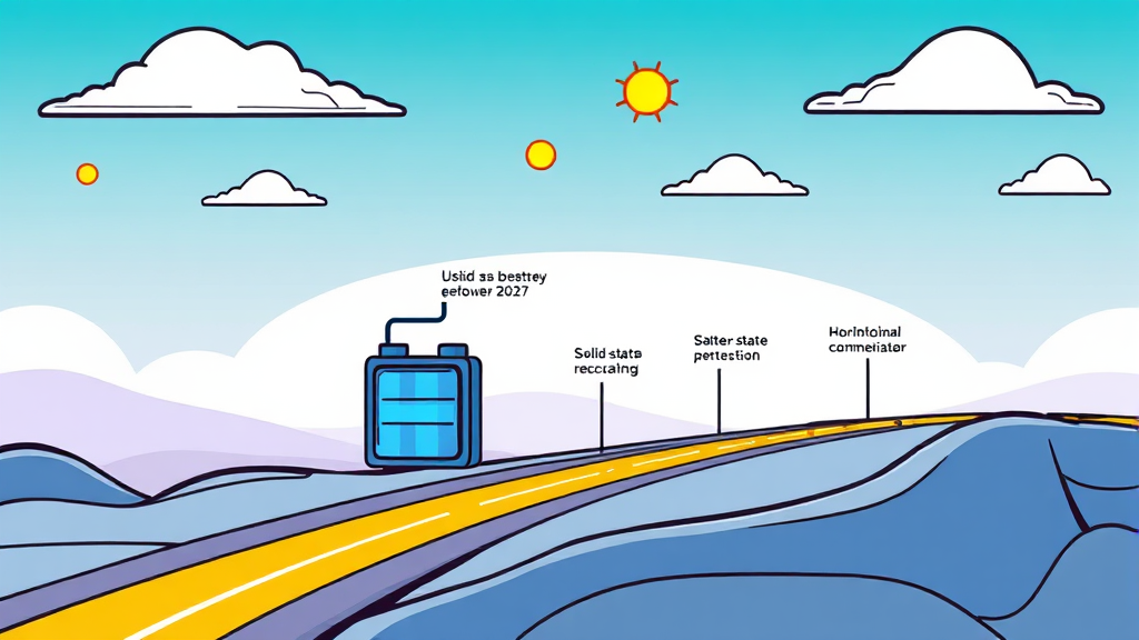 전고체 배터리 상용화, 언제쯤 가능할까? 로드맵 분석 (cartoon 스타일)