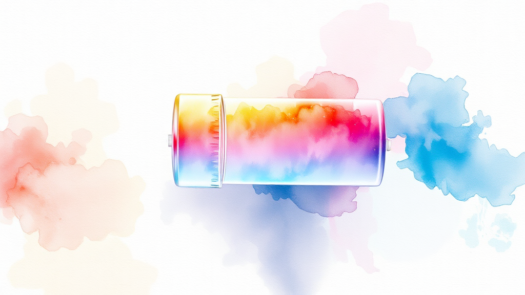 전고체 배터리, 왜 주목받는가? 핵심 기술과 장점 파헤치기 (watercolor 스타일)