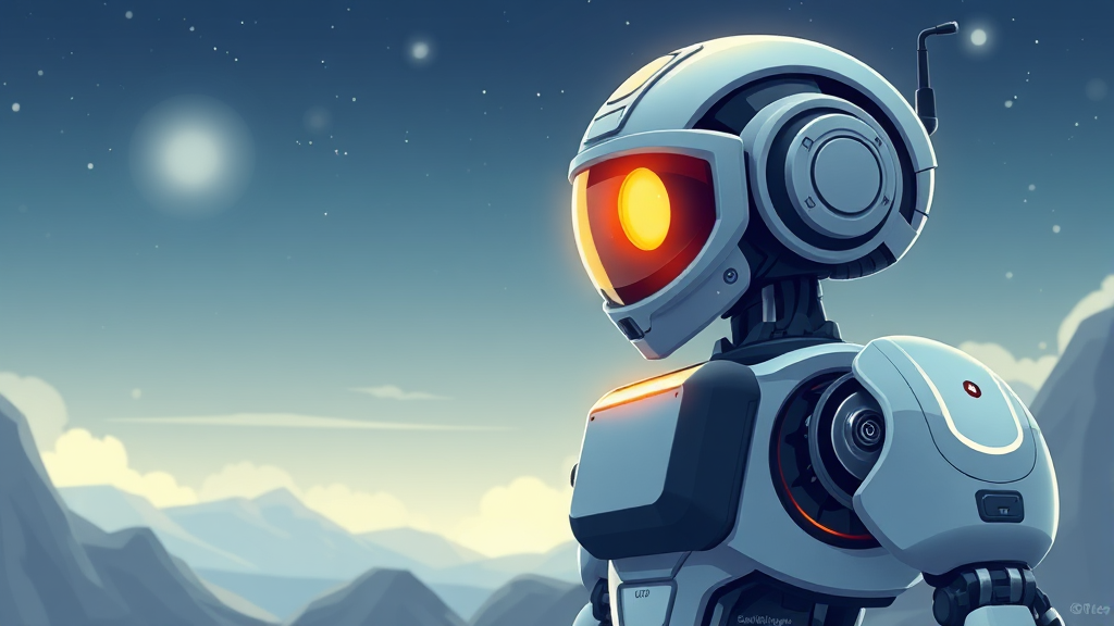 전고체 배터리, 로봇 시대를 이끌 차세대 에너지 솔루션 (illustration 스타일)