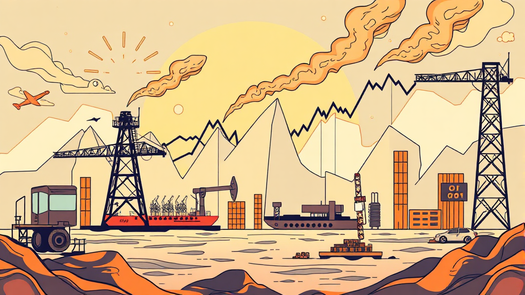 유가 상승, 석유 관련 기업 주가에 미치는 영향 분석 (illustration 스타일)