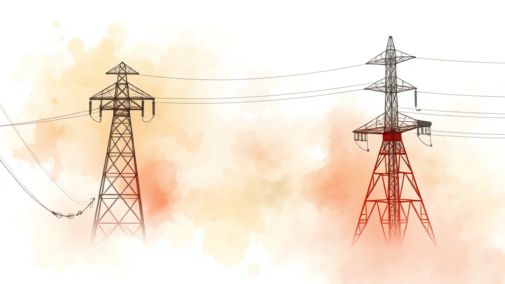 에너지 안보와 지정학적 리스크: 글로벌 경제의 미래 (watercolor 스타일)