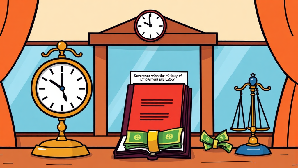퇴직금 미지급 시 대처 방법과 법적 권리 (cartoon 스타일)