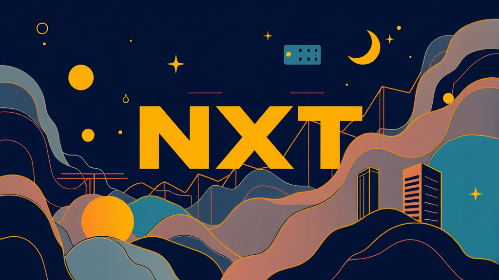 NXT 출범 1년, 거래량 29% 증가의 의미 (illustration 스타일)