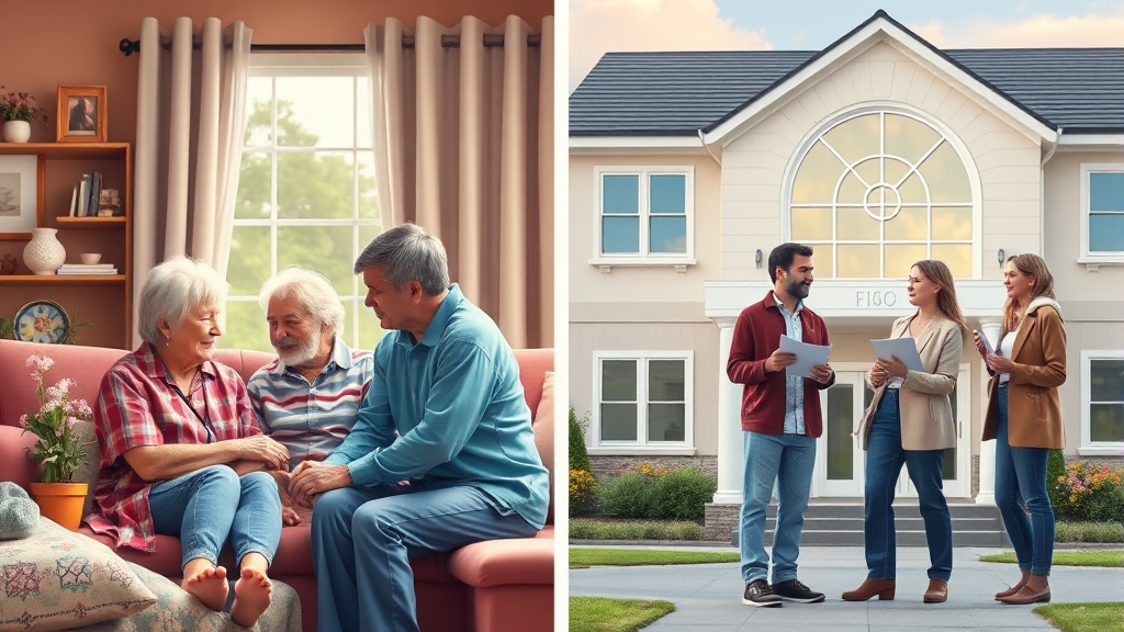 집에서 간병 vs 요양병원, 보험은 어떻게 다를까요? (realistic 스타일)