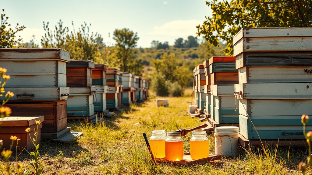 성공적인 양봉을 위한 필수 준비물 (realistic 스타일)