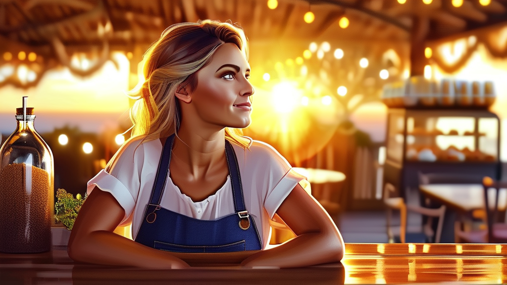 나만의 카페 창업, 지원금으로 시작하기 (realistic 스타일)